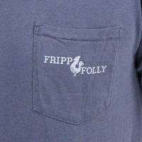 Deer Tee in Denim Blue by Fripp & Folly - Country Club Prep