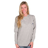 Defender of the South Long Sleeve Tee in Grey by Southern Proper - Country Club Prep