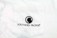 Definition Tee in White by Southern Proper - Country Club Prep