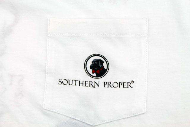Definition Tee in White by Southern Proper - Country Club Prep