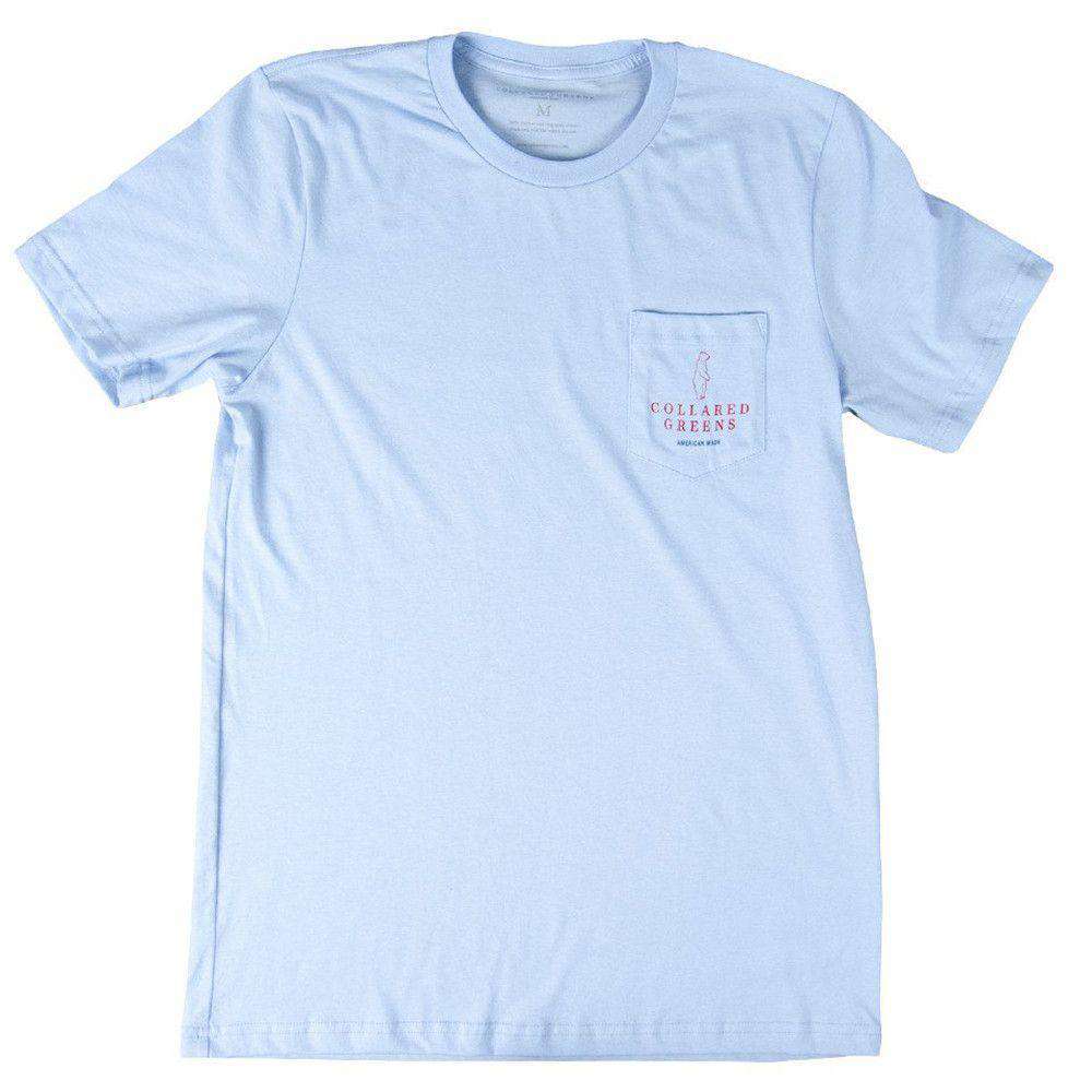 Derby Horse Tee Shirt in Carolina Blue by Collared Greens - Country Club Prep