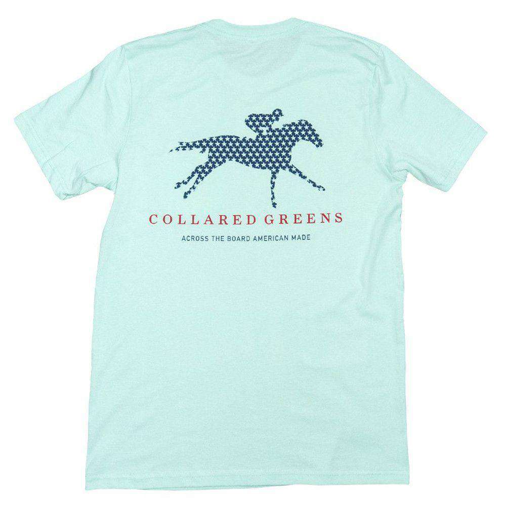 Derby Horse Tee Shirt in Ocean Teal by Collared Greens - Country Club Prep