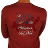 Dixie Land Long Sleeve Tee in Heathered Rust Red by Southern Proper - Country Club Prep