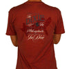 Dixie Land Short Sleeve Tee in Heathered Rust Red by Southern Proper - Country Club Prep