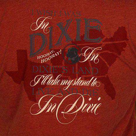 Dixie Land Short Sleeve Tee in Heathered Rust Red by Southern Proper - Country Club Prep