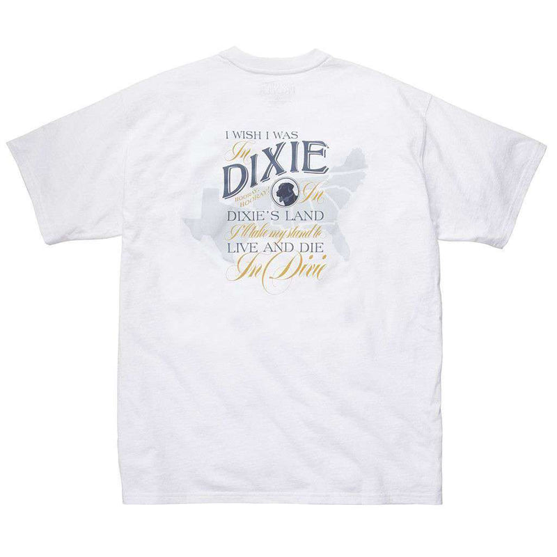 Dixie Land Short Sleeve Tee in White by Southern Proper - Country Club Prep