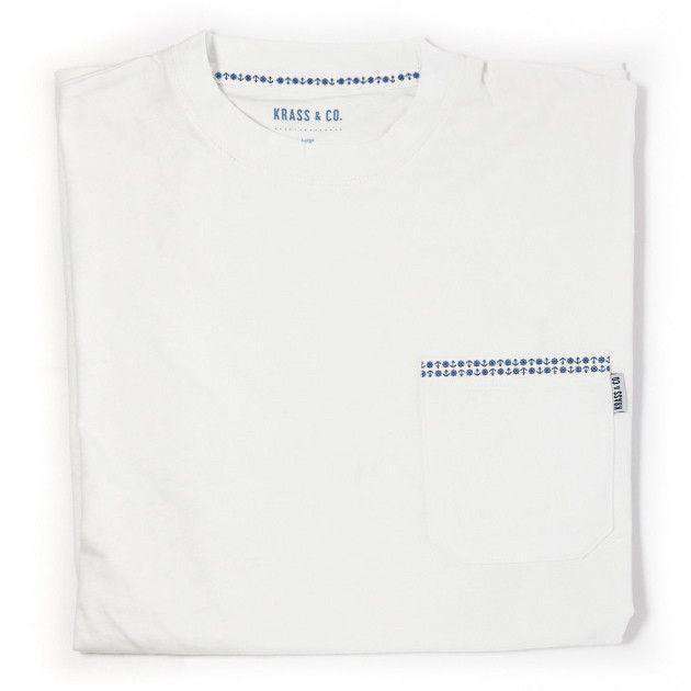 Dock the Yacht Pocket Tee Shirt in White by Krass & Co. - Country Club Prep