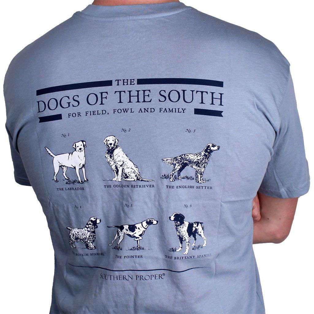 Dogs of the South in Grey-Blue by Southern Proper - Country Club Prep