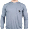 Don't Tread on Me Long Sleeve Pocket Tee in Citadel Blue by Rowdy Gentleman - Country Club Prep