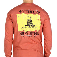 Don't Tread On Me Long Sleeve Tee Shirt in Cumin by Southern Fried Cotton - Country Club Prep