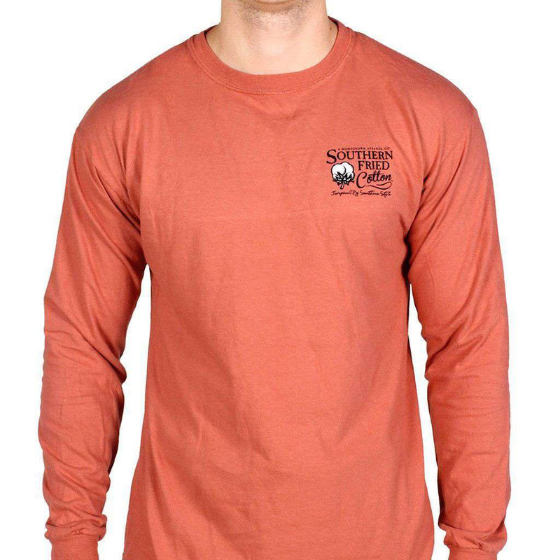 Don't Tread On Me Long Sleeve Tee Shirt in Cumin by Southern Fried Cotton - Country Club Prep