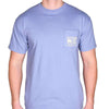 Don't Tread on Me Pocket Tee in Washed Denim by Southern Fried Cotton - Country Club Prep