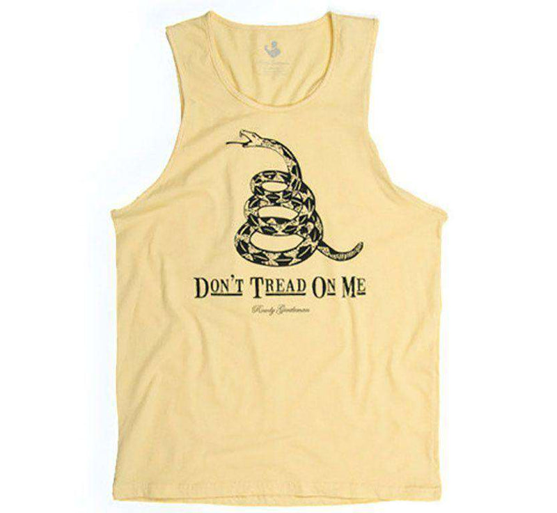 Don't Tread on Me Tank Top in Yellow by Rowdy Gentleman - Country Club Prep