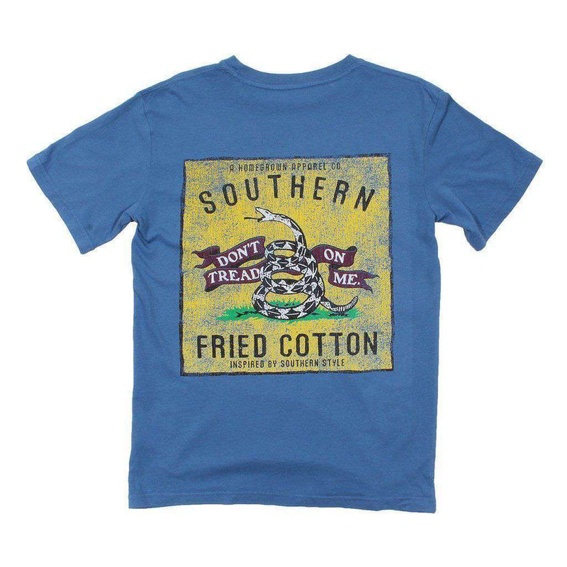 Don't Tread Patch Tee in Summer Shadow by Southern Fried Cotton - Country Club Prep