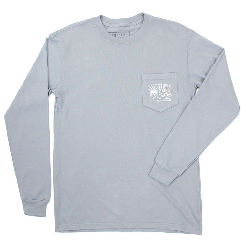 Don't Tread Star Long Sleeve Tee Shirt in Granite by Southern Fried Cotton - Country Club Prep