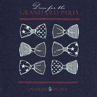 Dress For The Grand Old Party Tee in Navy by Southern Proper - Country Club Prep