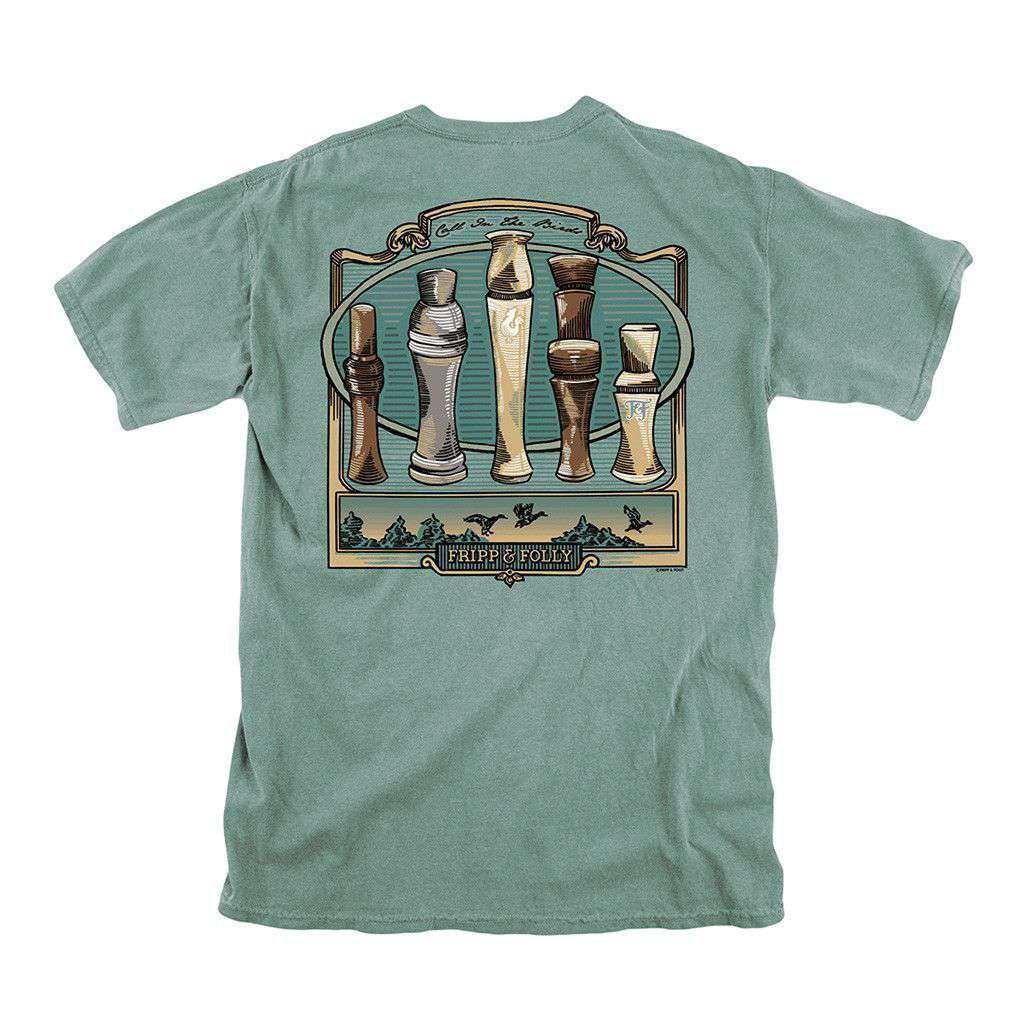 Duck Calls Tee in Light Green by Fripp & Folly - Country Club Prep