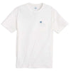 Embroidered Outline Skipjack Pocket Tee Shirt in Classic White by Southern Tide - Country Club Prep