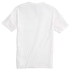 Embroidered Outline Skipjack Pocket Tee Shirt in Classic White by Southern Tide - Country Club Prep