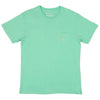 Embroidered Pocket Tee in Bimini Green w/ Melon by Southern Marsh - Country Club Prep