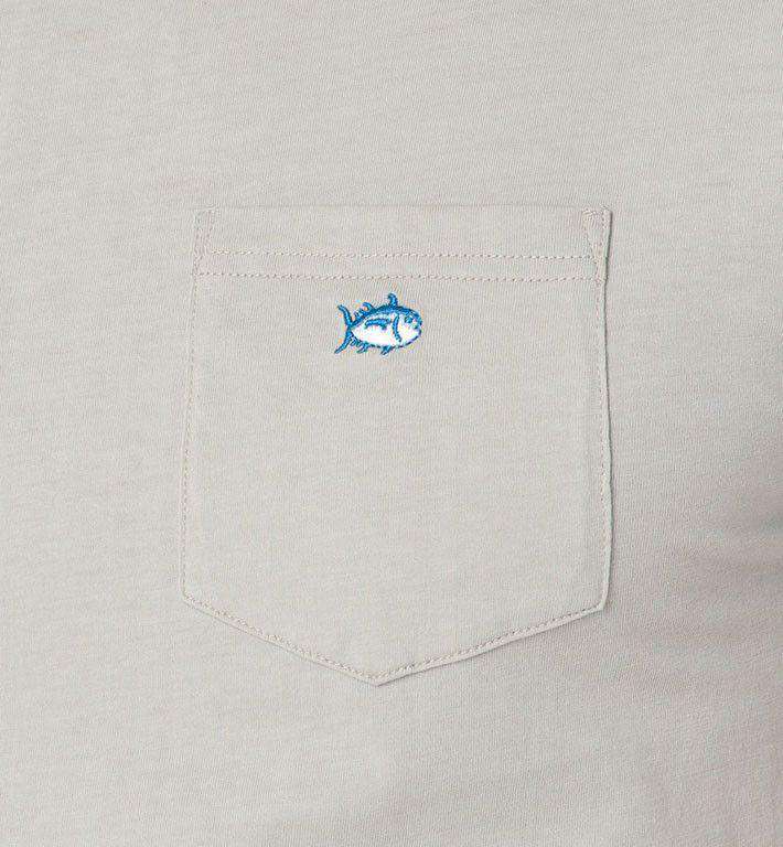 Embroidered Pocket Tee in Harpoon Grey by Southern Tide - Country Club Prep