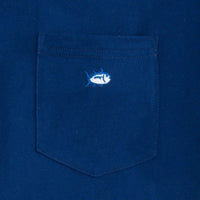 Embroidered Pocket Tee Shirt in Blue Depths by Southern Tide - Country Club Prep