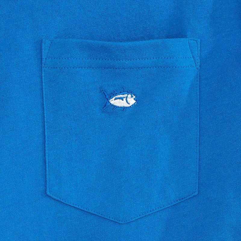 Embroidered Pocket Tee Shirt in Blue Stream by Southern Tide - Country Club Prep