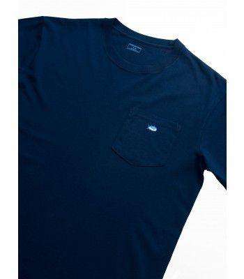 Embroidered Pocket Tee Shirt in Navy by Southern Tide - Country Club Prep