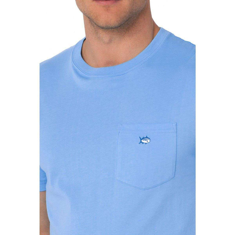 Embroidered Pocket Tee Shirt in Ocean Channel by Southern Tide - Country Club Prep