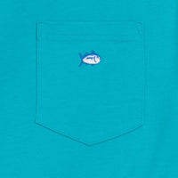 Embroidered Pocket Tee Shirt in Rushing Water by Southern Tide - Country Club Prep
