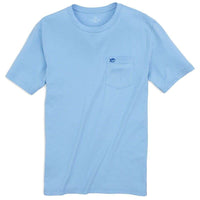 Embroidered Pocket Tee Shirt in Sky Blue by Southern Tide - Country Club Prep