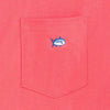 Embroidered Pocket Tee Shirt in Sunset Red by Southern Tide - Country Club Prep