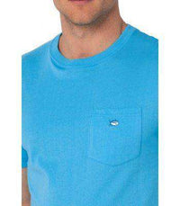 Embroidered Pocket Tee Shirt in Waterfall by Southern Tide - Country Club Prep