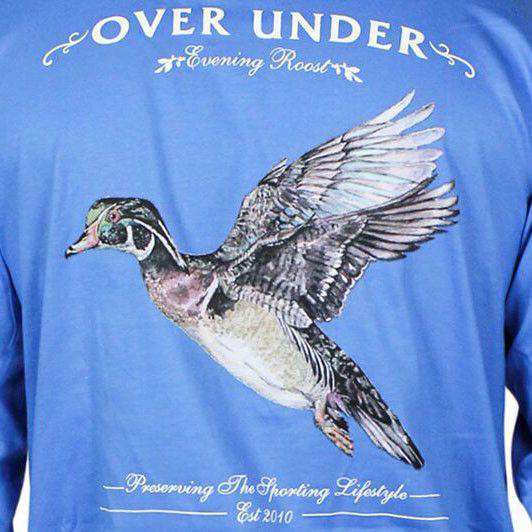 Evening Roost Long Sleeve Tee Shirt in Nautical Blue by Over Under Clothing - Country Club Prep