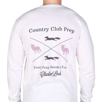Every Prep Needs A Fox Long Sleeve Tee Shirt in White by Charlee Luck - Country Club Prep