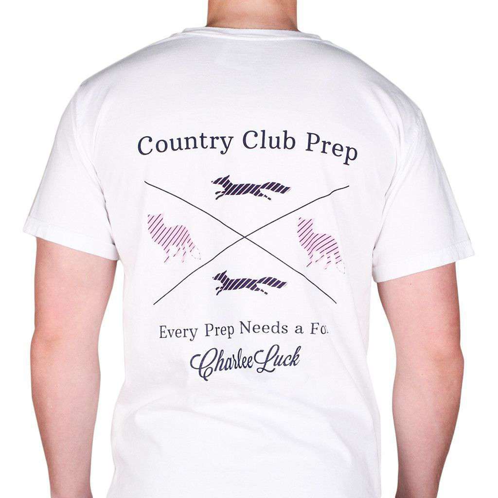 Every Prep Needs a Fox Short Sleeve Tee in White by Charlee Luck - Country Club Prep