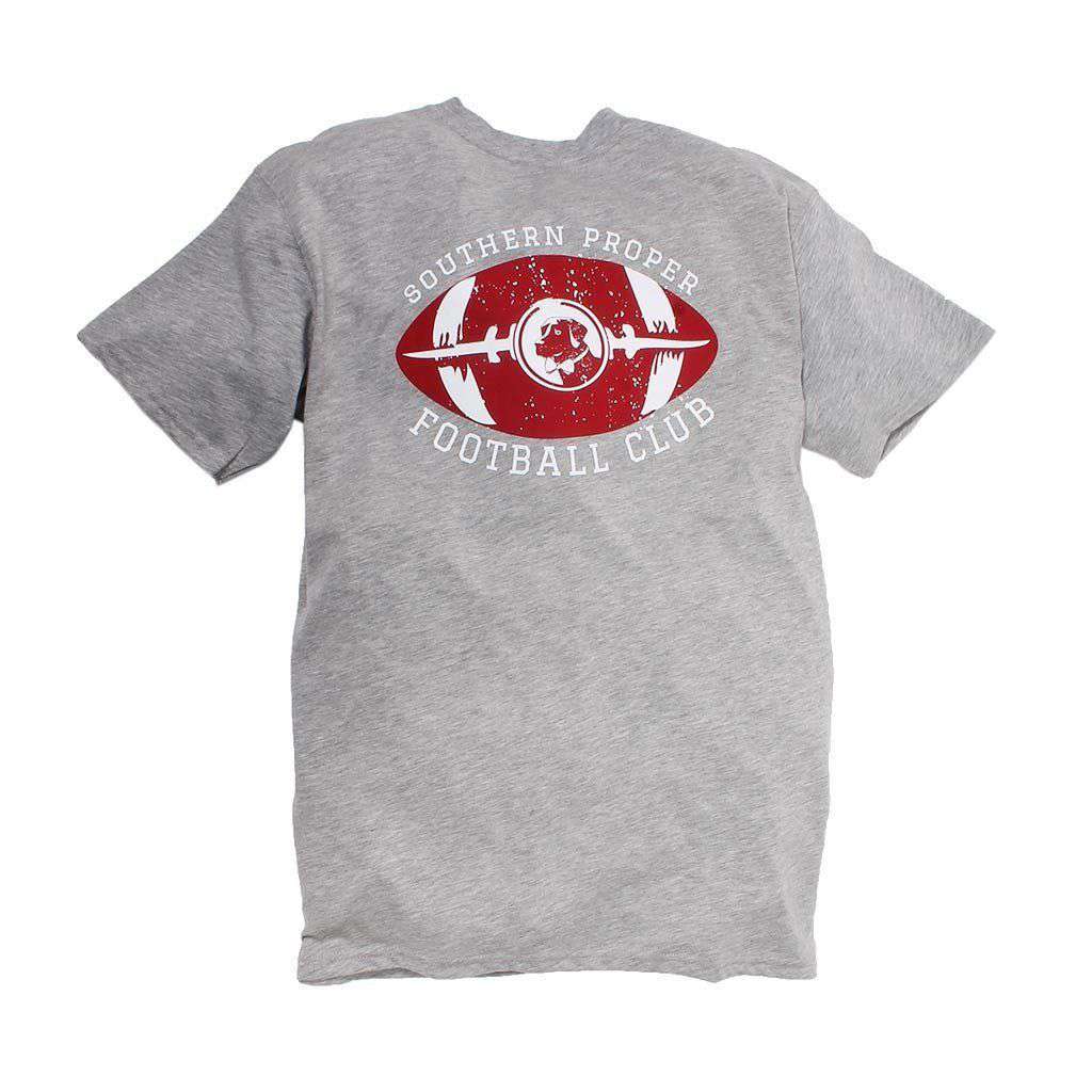 Exclusive Football Tee in Heather Grey by Southern Proper - Country Club Prep