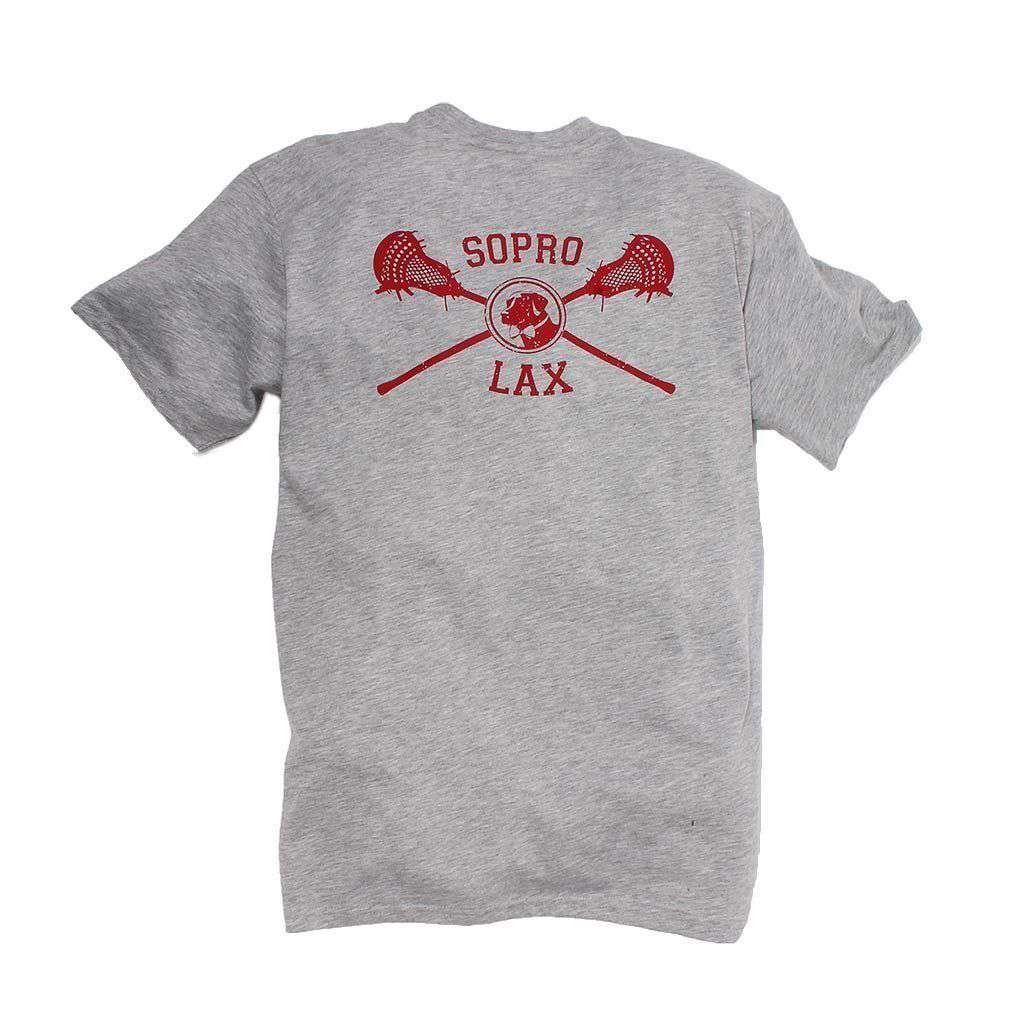 Exclusive Lax Tee in Heather Grey by Southern Proper - Country Club Prep