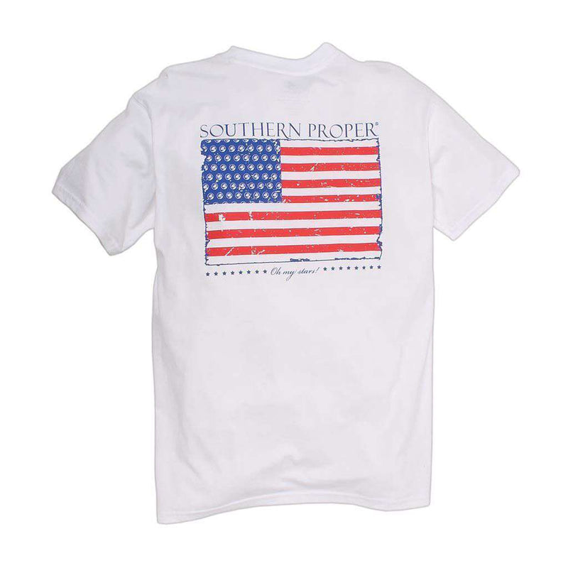 Exclusive Oh My Stars Tee in White by Southern Proper - Country Club Prep