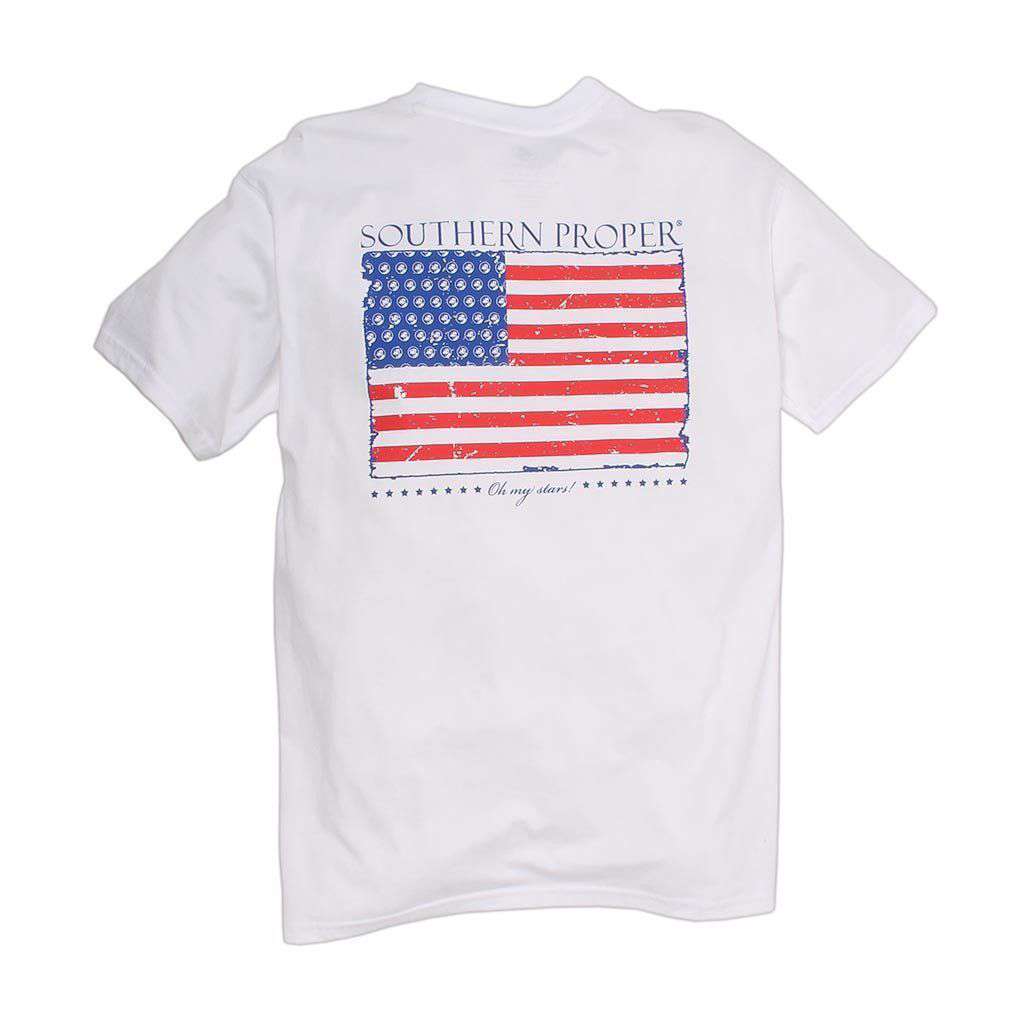 Exclusive Oh My Stars Tee in White by Southern Proper - Country Club Prep