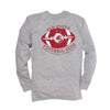 Exclusive Preppy and Football Long Sleeve Tee in Heather Grey by Southern Proper - Country Club Prep