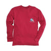 Exclusive Preppy and Football Long Sleeve Tee in Rhubarb by Southern Proper - Country Club Prep