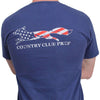 Faded Flag Longshanks Tee Shirt in Soft Navy by Country Club Prep - Country Club Prep