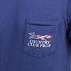 Faded Flag Longshanks Tee Shirt in Soft Navy by Country Club Prep - Country Club Prep