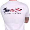 Faded Flag Longshanks Tee Shirt in White by Country Club Prep - Country Club Prep