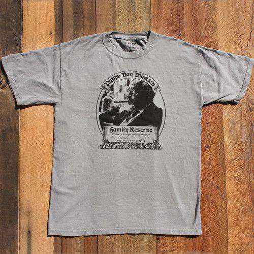 Family Reserve Short Sleeve Tee in Grey by Pappy Van Winkle - Country Club Prep