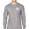 Farm Plate Long Sleeve Tee Shirt in Grey by Southern Fried Cotton - Country Club Prep