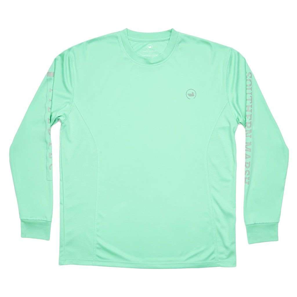 FieldTec Fishing Tee - Long Sleeve in Bimini Green by Southern Marsh - Country Club Prep