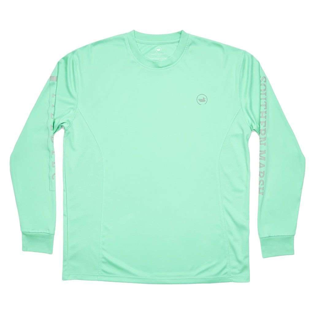 FieldTec Fishing Tee - Long Sleeve in Bimini Green by Southern Marsh - Country Club Prep