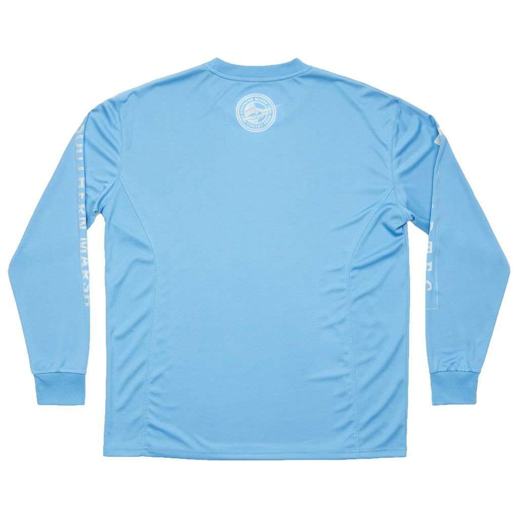 FieldTec Fishing Tee - Long Sleeve in Breaker Blue by Southern Marsh - Country Club Prep